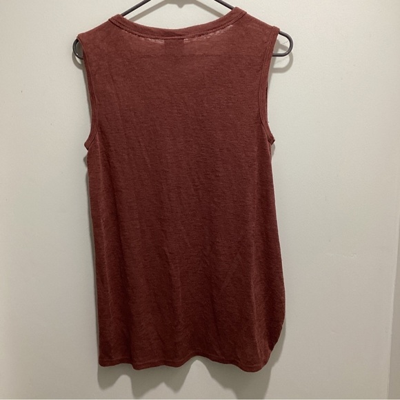 𝅺Bobeau Sleeveless Crewneck Tank Small Side Tie Rust 🌟 - Picture 5 of 6